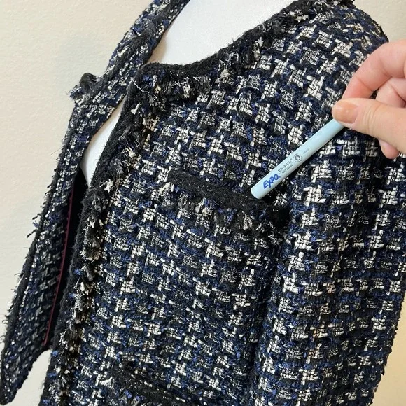 J. Crew Lady jacket in metallic houndstooth Preppy Teacher Office Professional 4